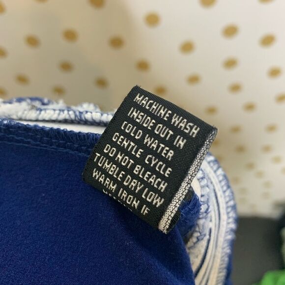 BCBGMAXAZRIA Drawstring Blue Striped Track Pants S - Picture 7 of 7